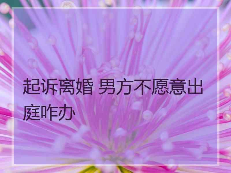 起诉离婚 男方不愿意出庭咋办