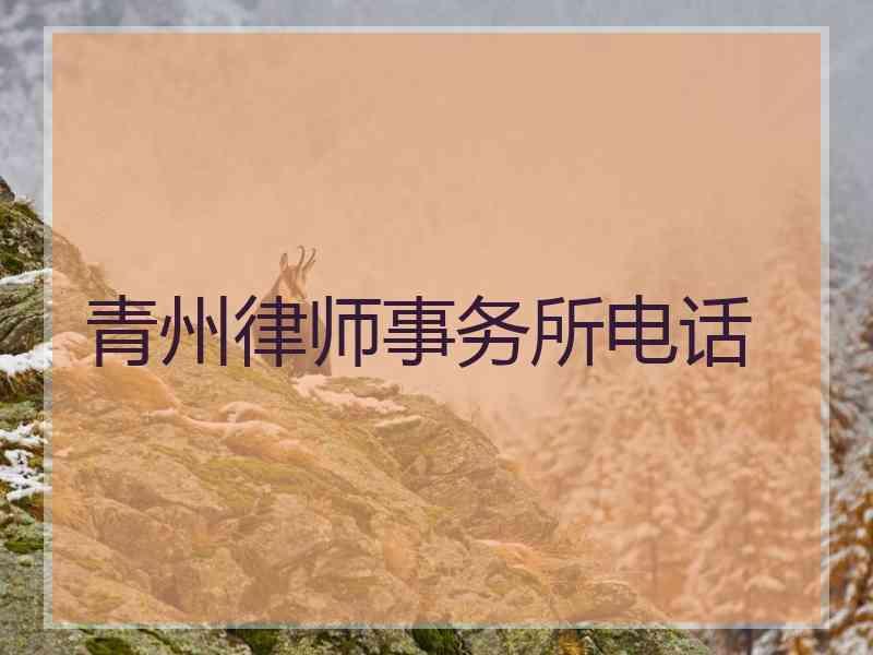 青州律师事务所电话