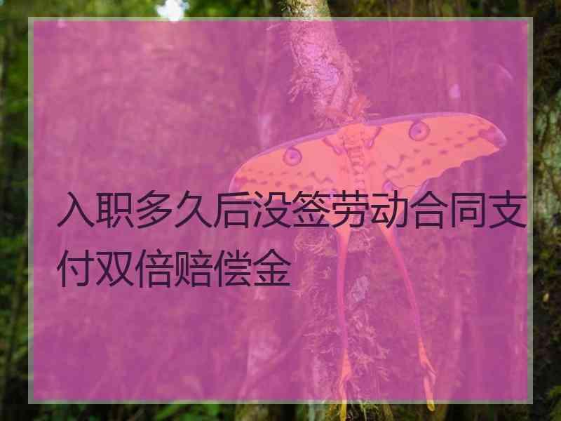 入职多久后没签劳动合同支付双倍赔偿金