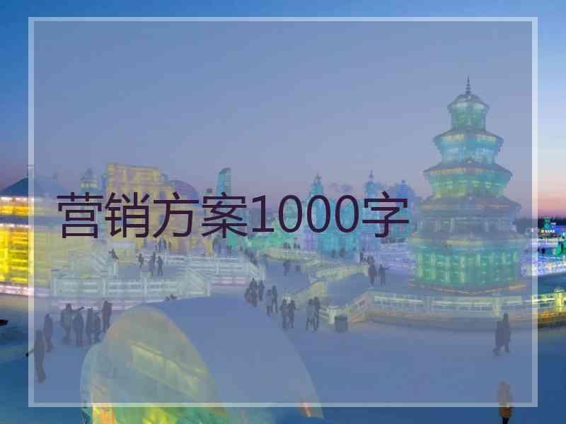 营销方案1000字