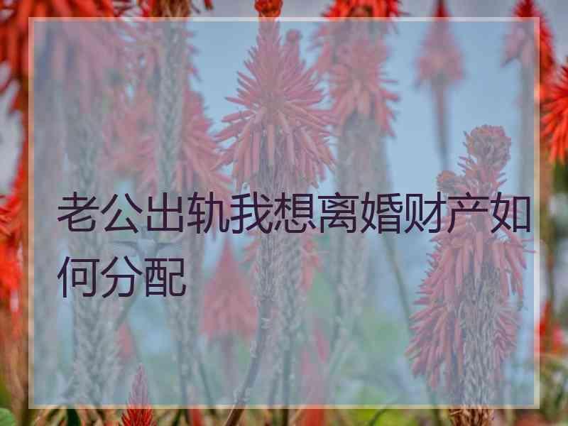 老公出轨我想离婚财产如何分配