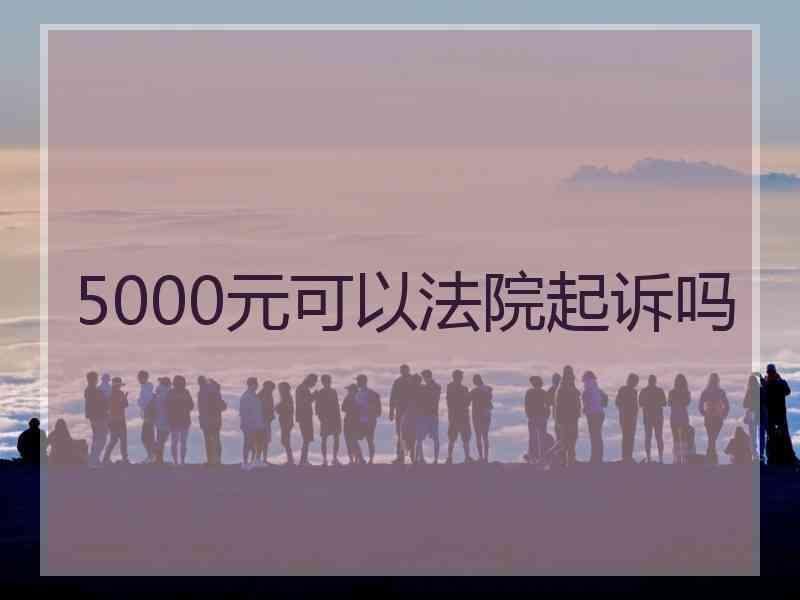 5000元可以法院起诉吗