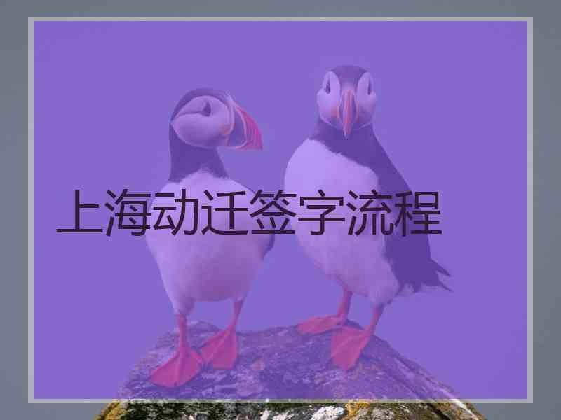 上海动迁签字流程