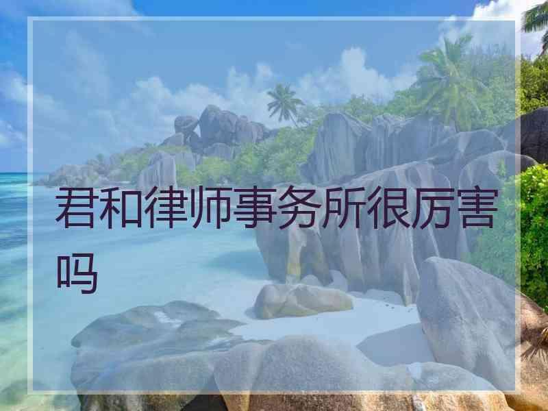 君和律师事务所很厉害吗