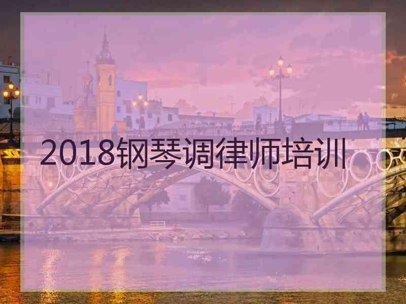 2018钢琴调律师培训