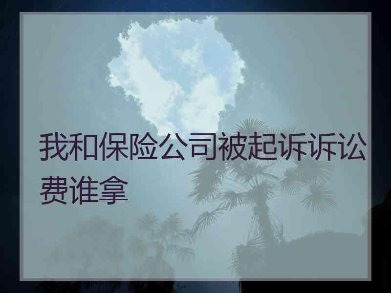 我和保险公司被起诉诉讼费谁拿