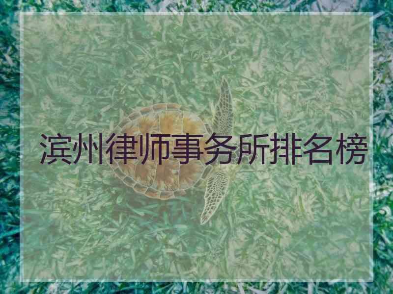 滨州律师事务所排名榜