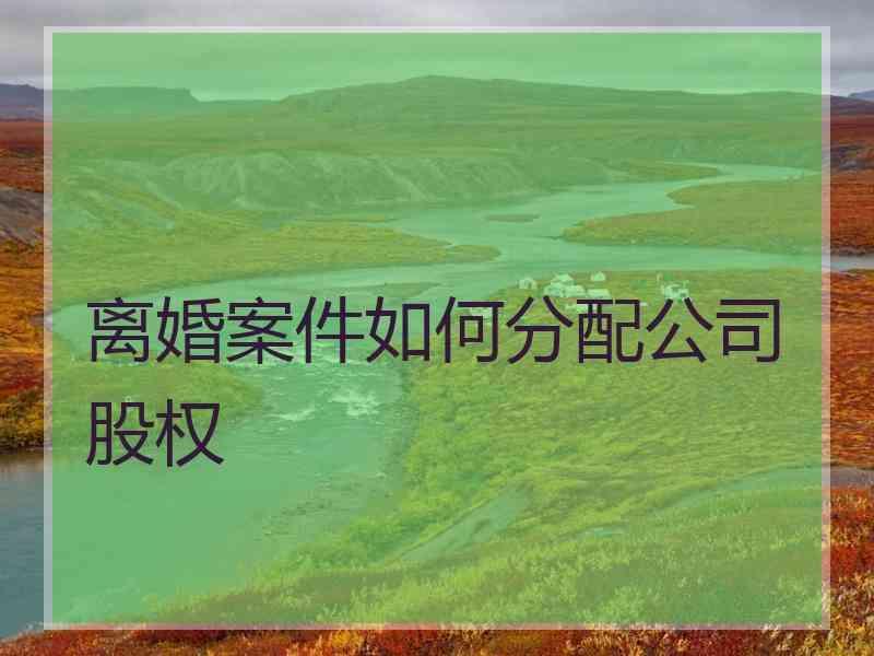 离婚案件如何分配公司股权