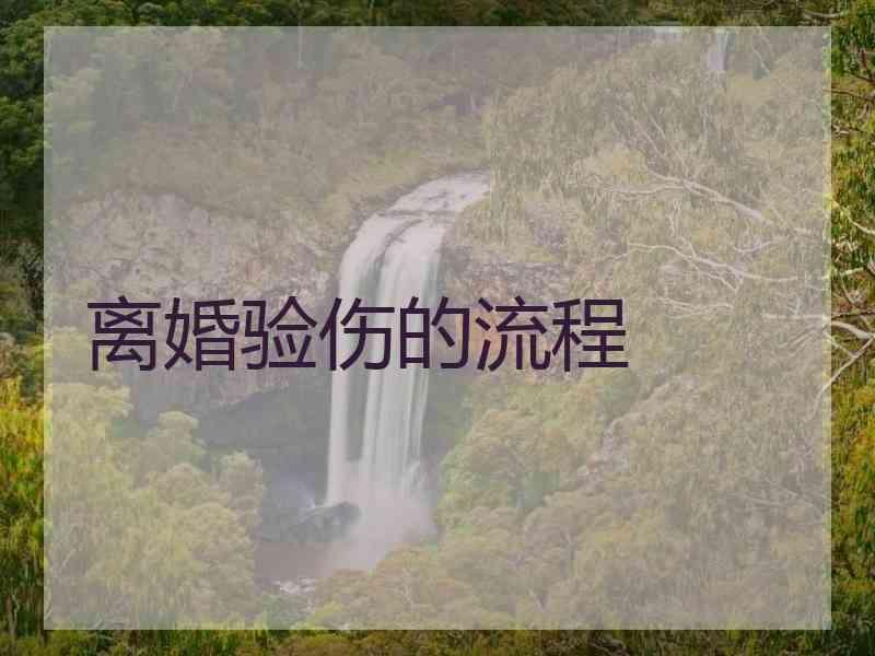 离婚验伤的流程