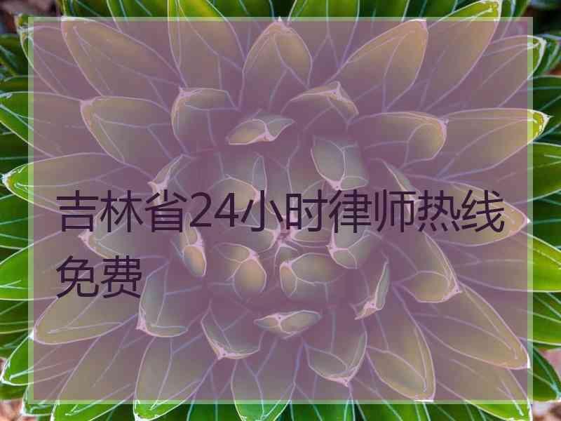 吉林省24小时律师热线免费