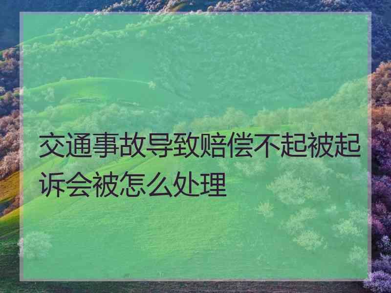 交通事故导致赔偿不起被起诉会被怎么处理