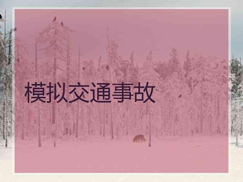 模拟交通事故