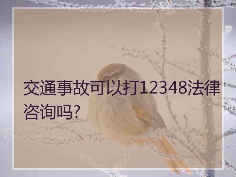 交通事故可以打12348法律咨询吗?