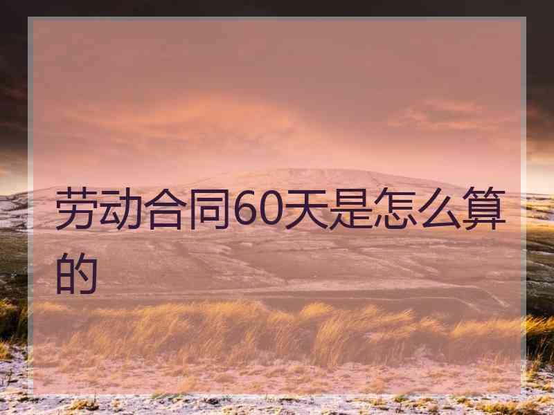 劳动合同60天是怎么算的