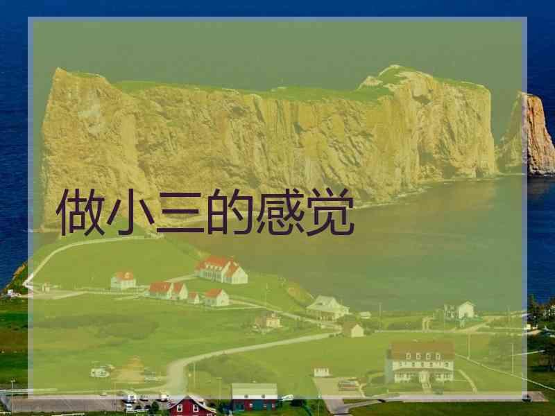做小三的感觉