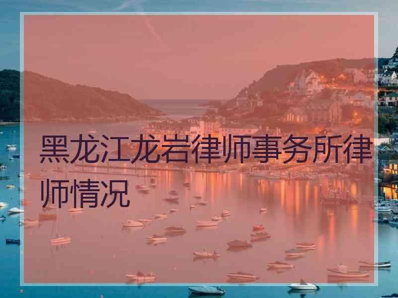 黑龙江龙岩律师事务所律师情况