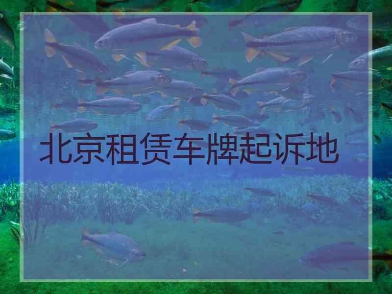 北京租赁车牌起诉地