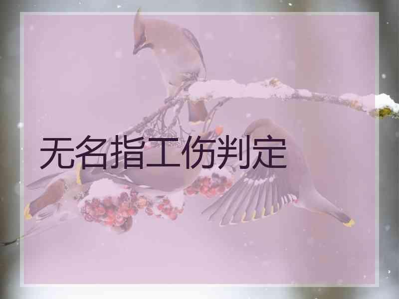 无名指工伤判定