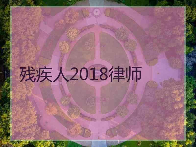 残疾人2018律师