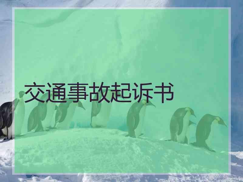交通事故起诉书