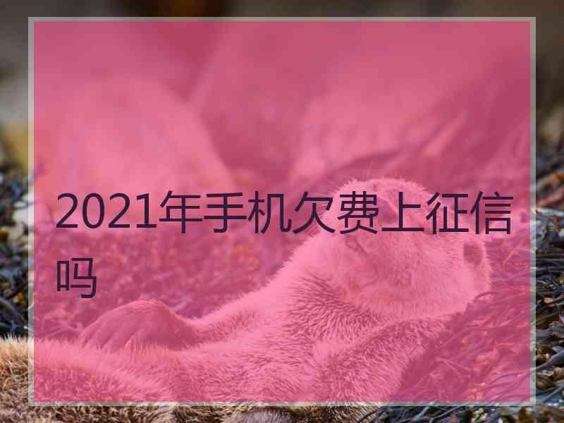 2021年手机欠费上征信吗