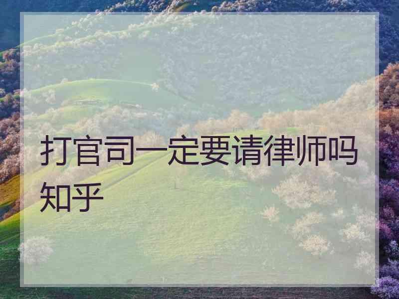 打官司一定要请律师吗