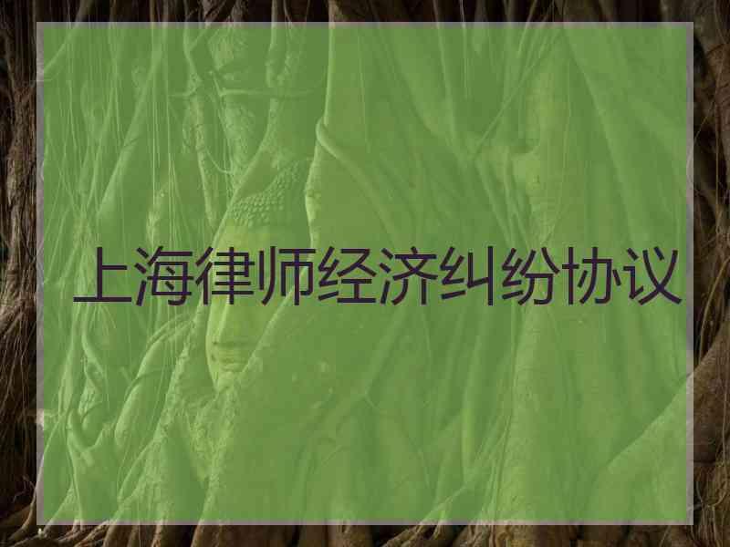 上海律师经济纠纷协议 上海律师经济纠纷协议