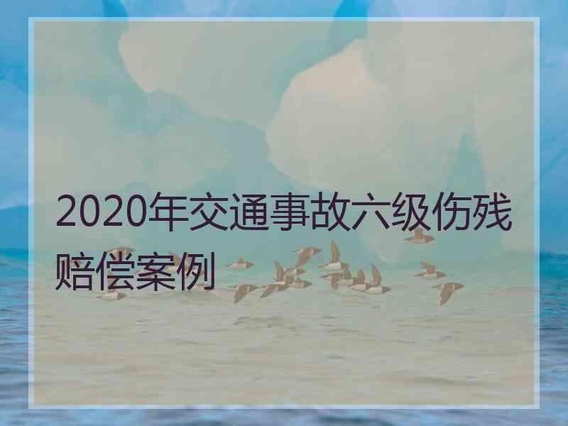 2020年交通事故六级伤残赔偿案例