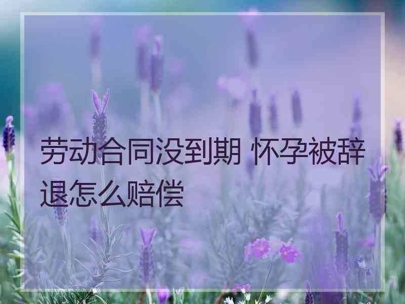 劳动合同没到期 怀孕被辞退怎么赔偿