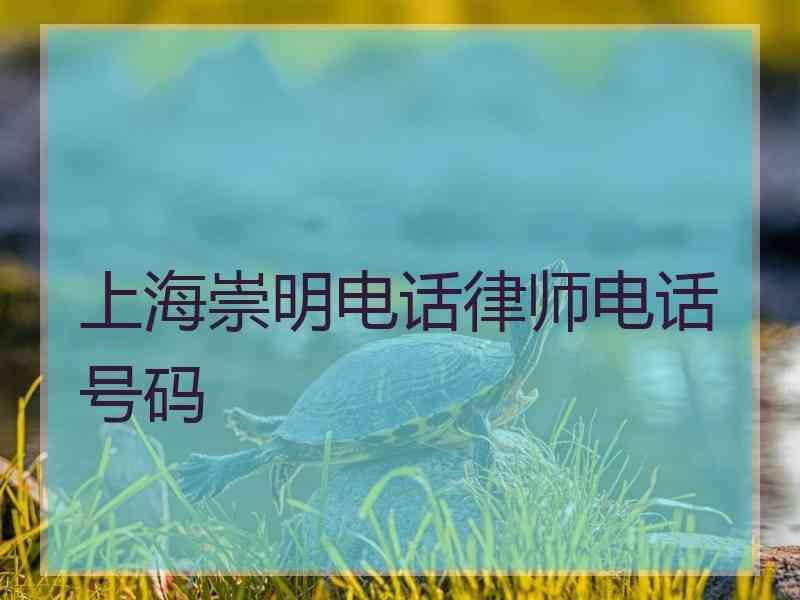 上海崇明电话律师电话号码