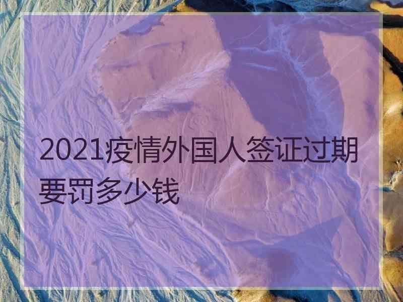 2021疫情外国人签证过期要罚多少钱