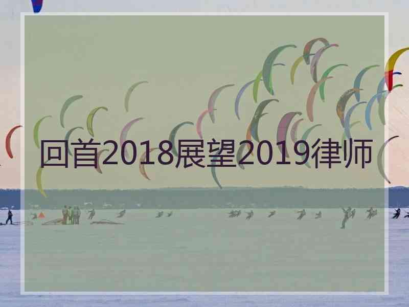 回首2018展望2019律师