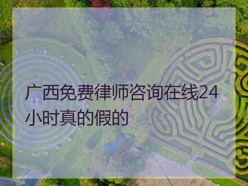 广西免费律师咨询在线24小时真的假的