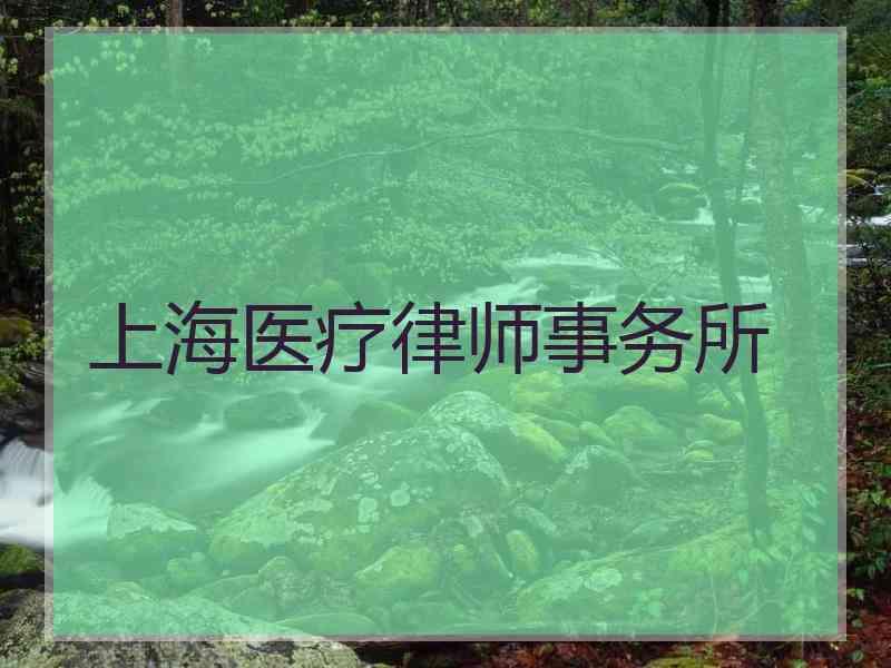 上海医疗律师事务所