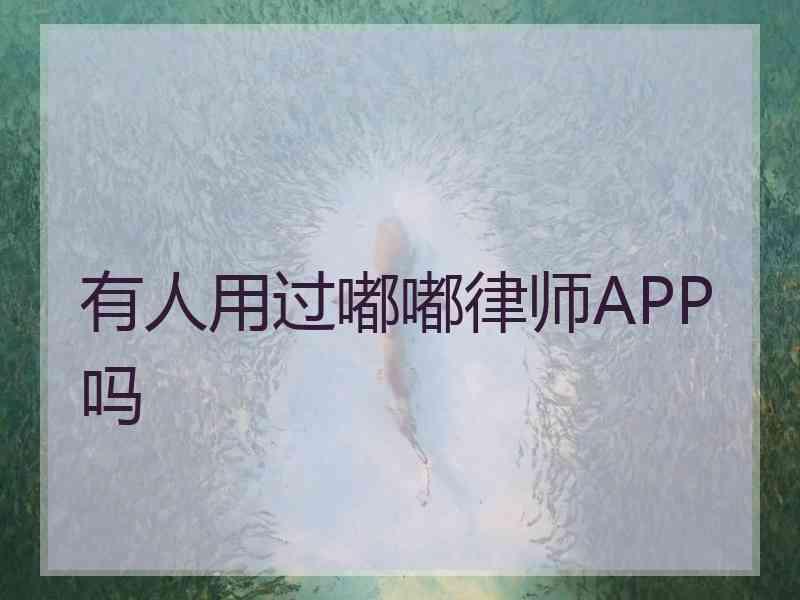 有人用过嘟嘟律师APP吗