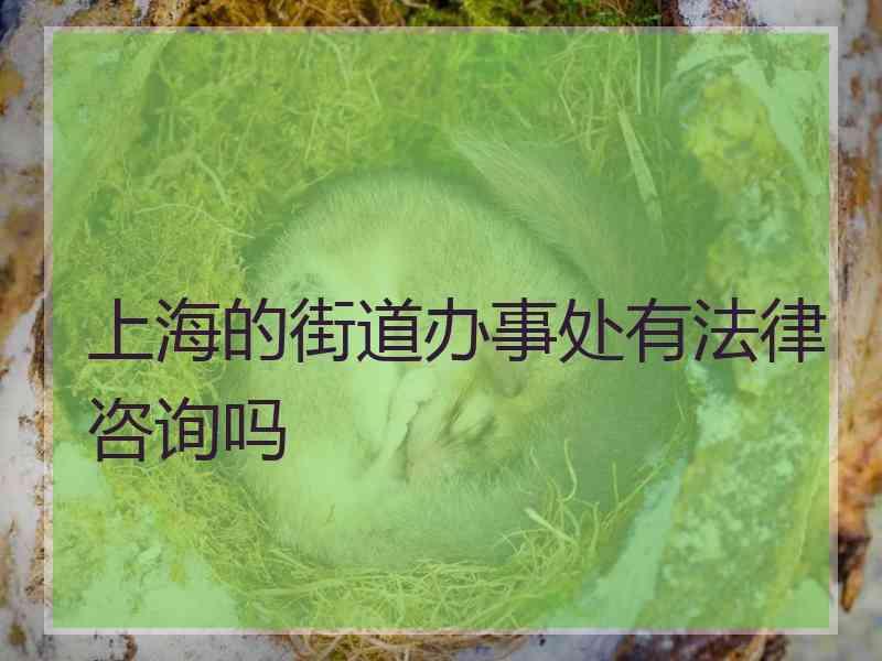 上海的街道办事处有法律咨询吗