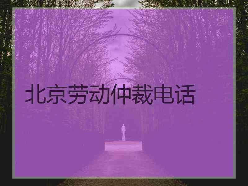 北京劳动仲裁电话