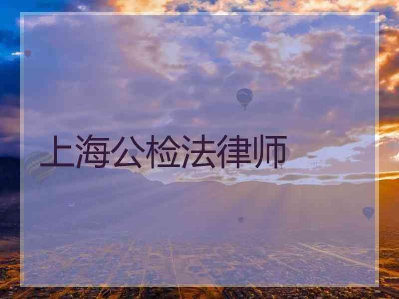 上海公检法律师