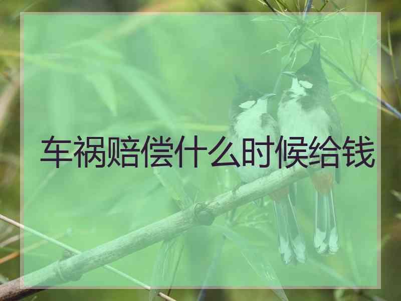 车祸赔偿什么时候给钱