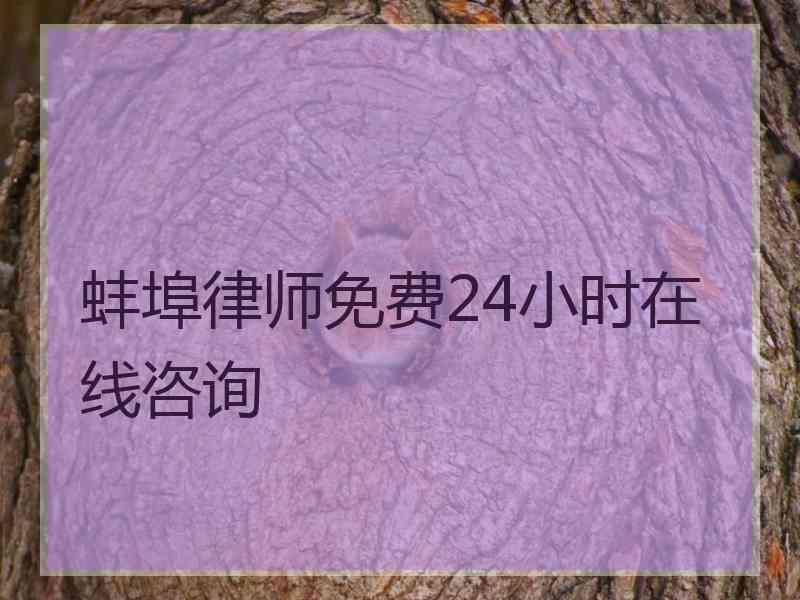 蚌埠律师免费24小时在线咨询