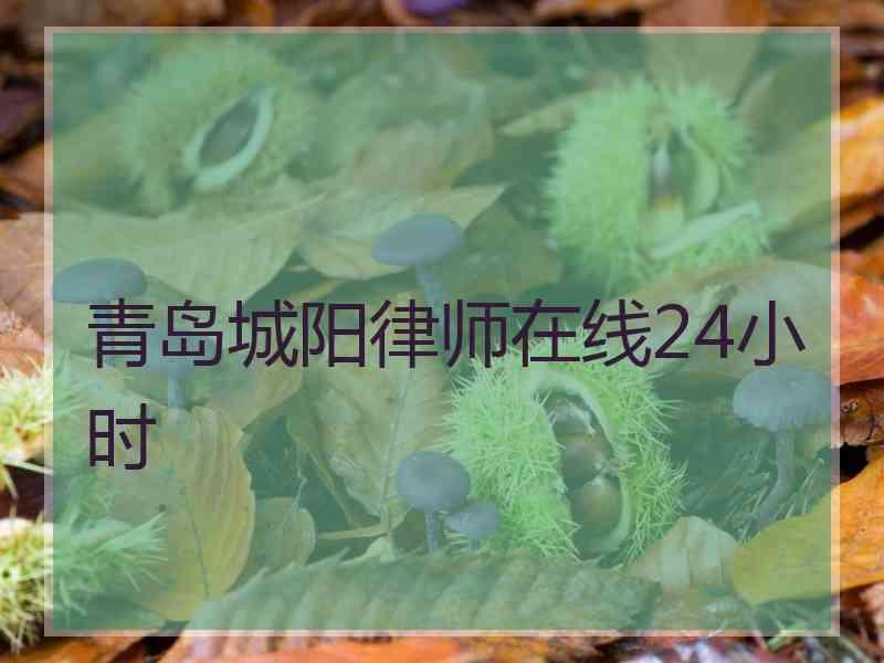 青岛城阳律师在线24小时