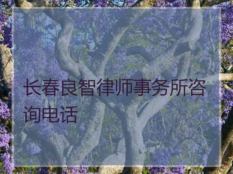 长春良智律师事务所咨询电话