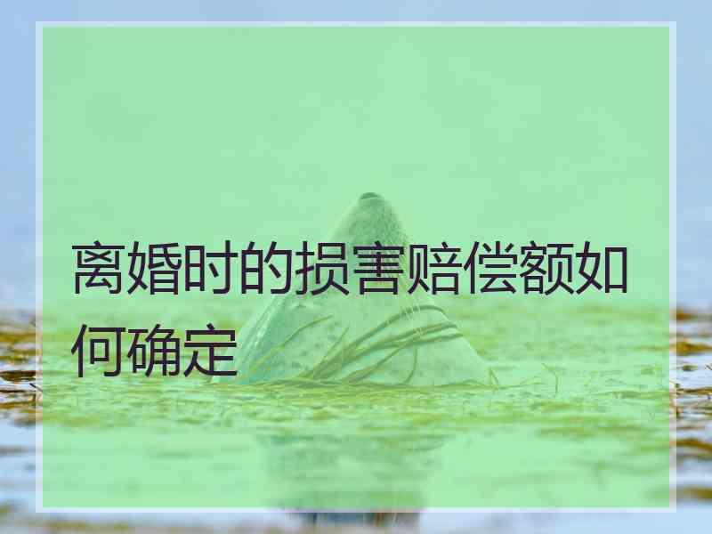 离婚时的损害赔偿额如何确定