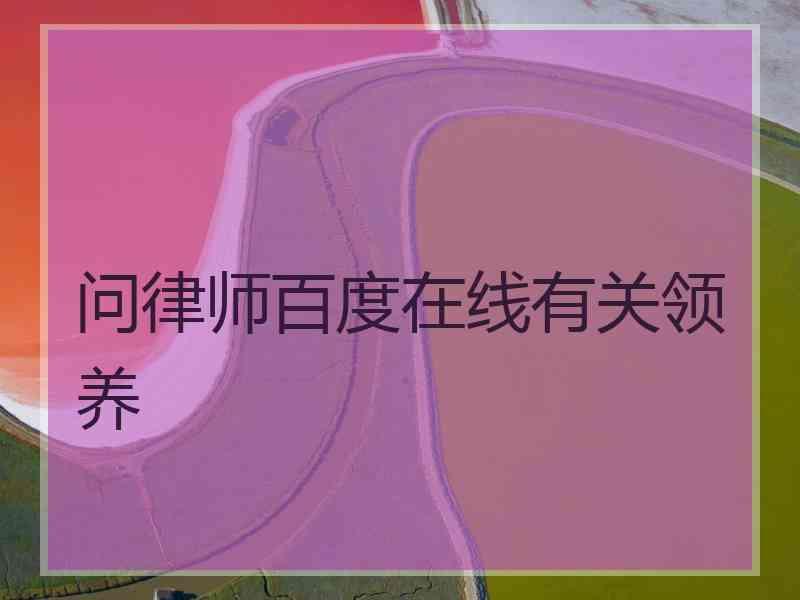 问律师百度在线有关领养