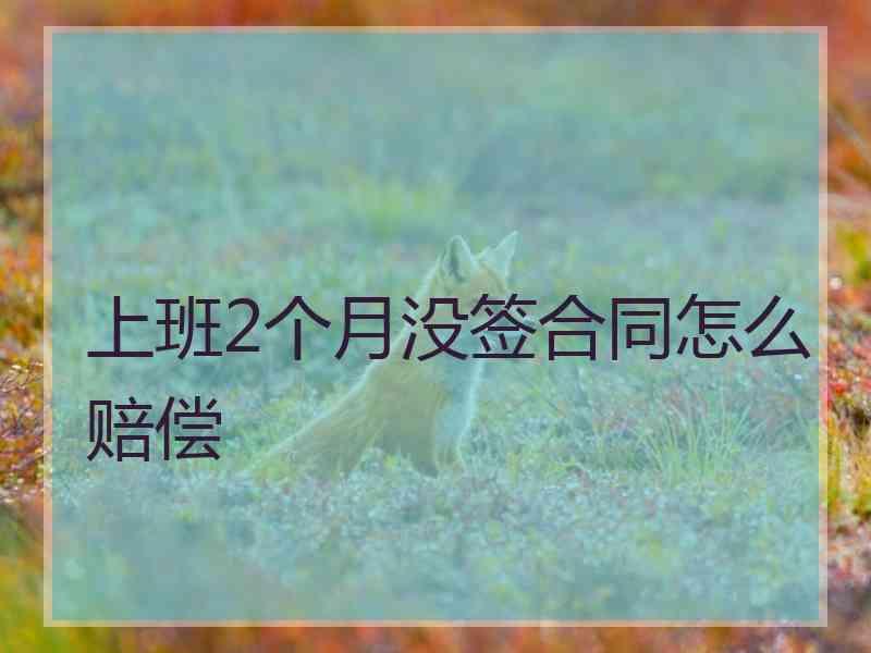 上班2个月没签合同怎么赔偿