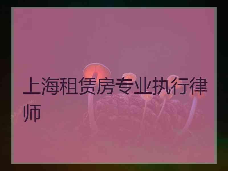 上海租赁房专业执行律师