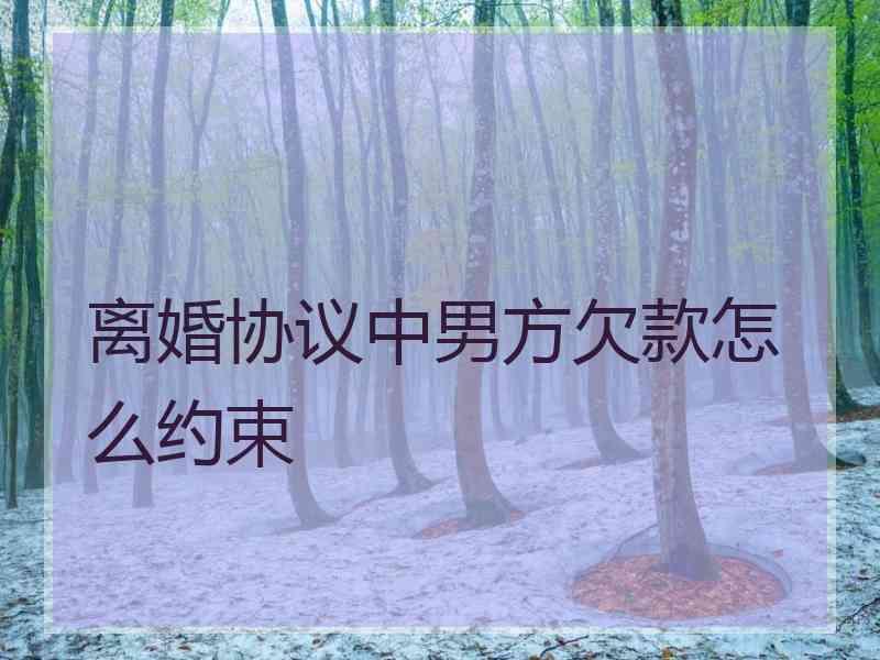 离婚协议中男方欠款怎么约束