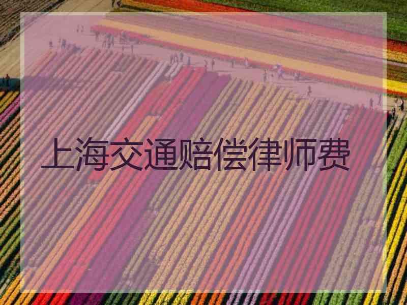 上海交通赔偿律师费