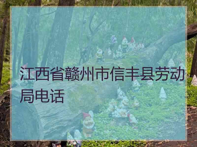 江西省赣州市信丰县劳动局电话