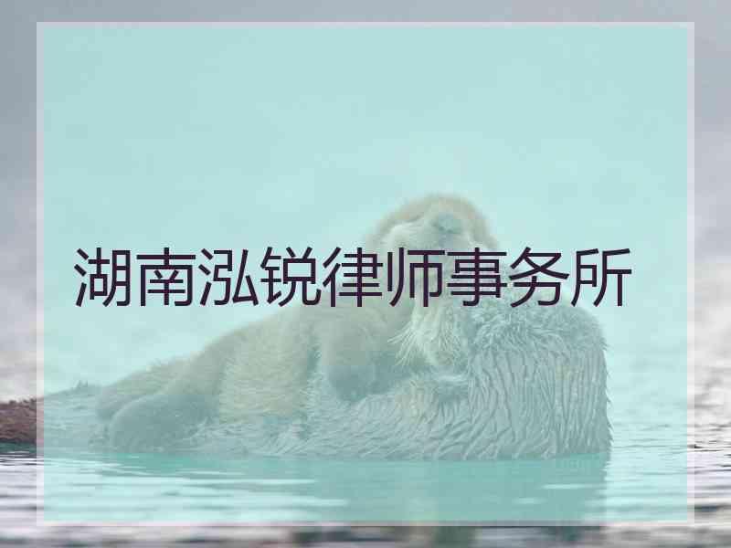 湖南泓锐律师事务所